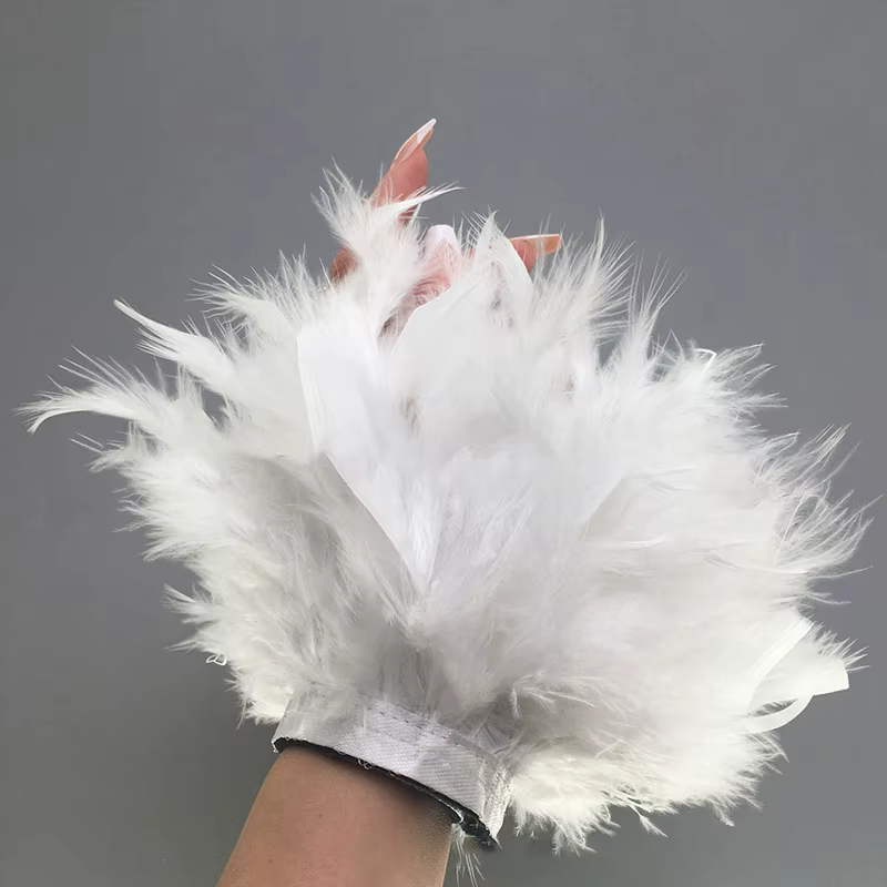 Manucure main photo poignets plume bracelet en peluche tout pour le tournage des ongles main décorat
