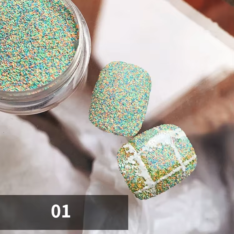 Poudre pour Nail Art en tissu de laine, 6 couleurs, accessoires pour ongles en laine d'hiver, poudre