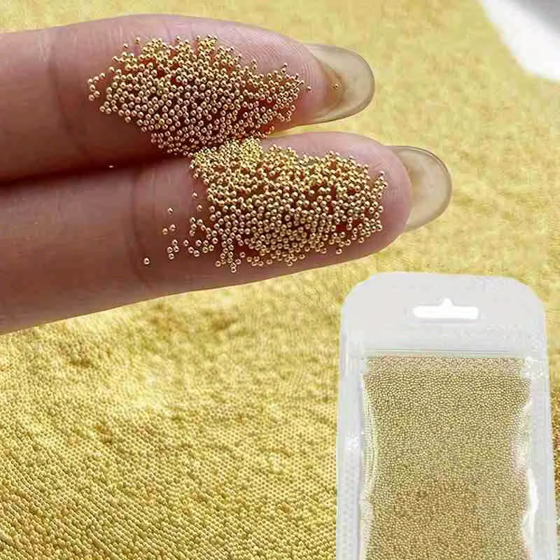 5000 pièces 0.8mm Nail Art Caviar perle paillettes strass pour Micro boule d'acier décorations 3D Ge
