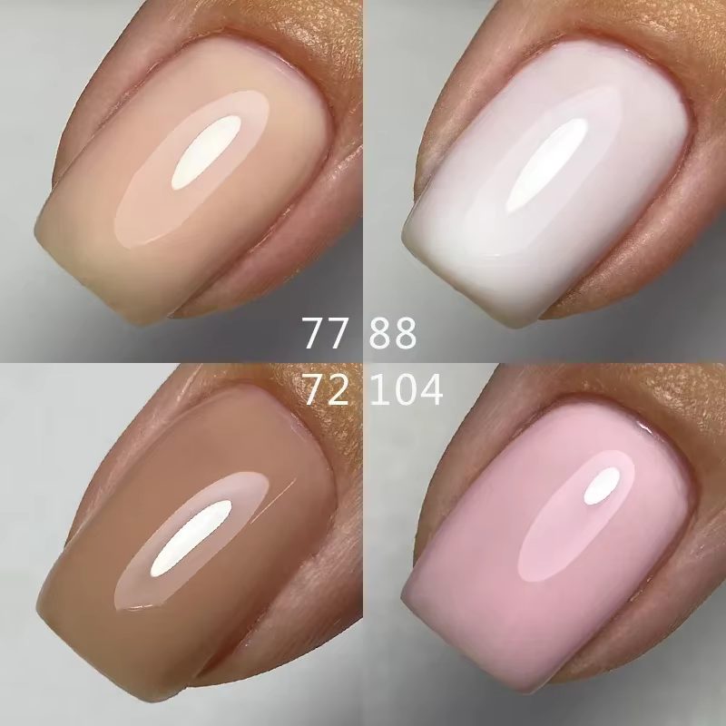 MSHARE Gel de Base en caoutchouc rose laiteux Camouflage couleur manteau tremper les ongles Gels ver