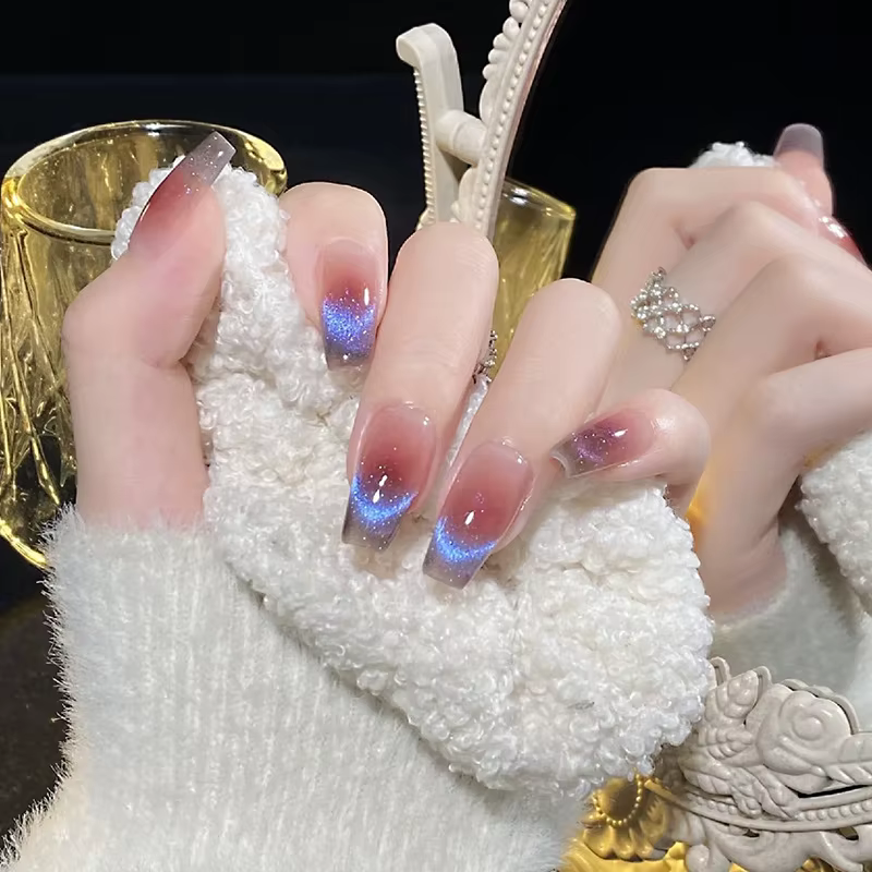 Aimant en cristal bleu Gel pour les yeux de chat réfléchissant Laser réfléchissant Semi Permanent UV
