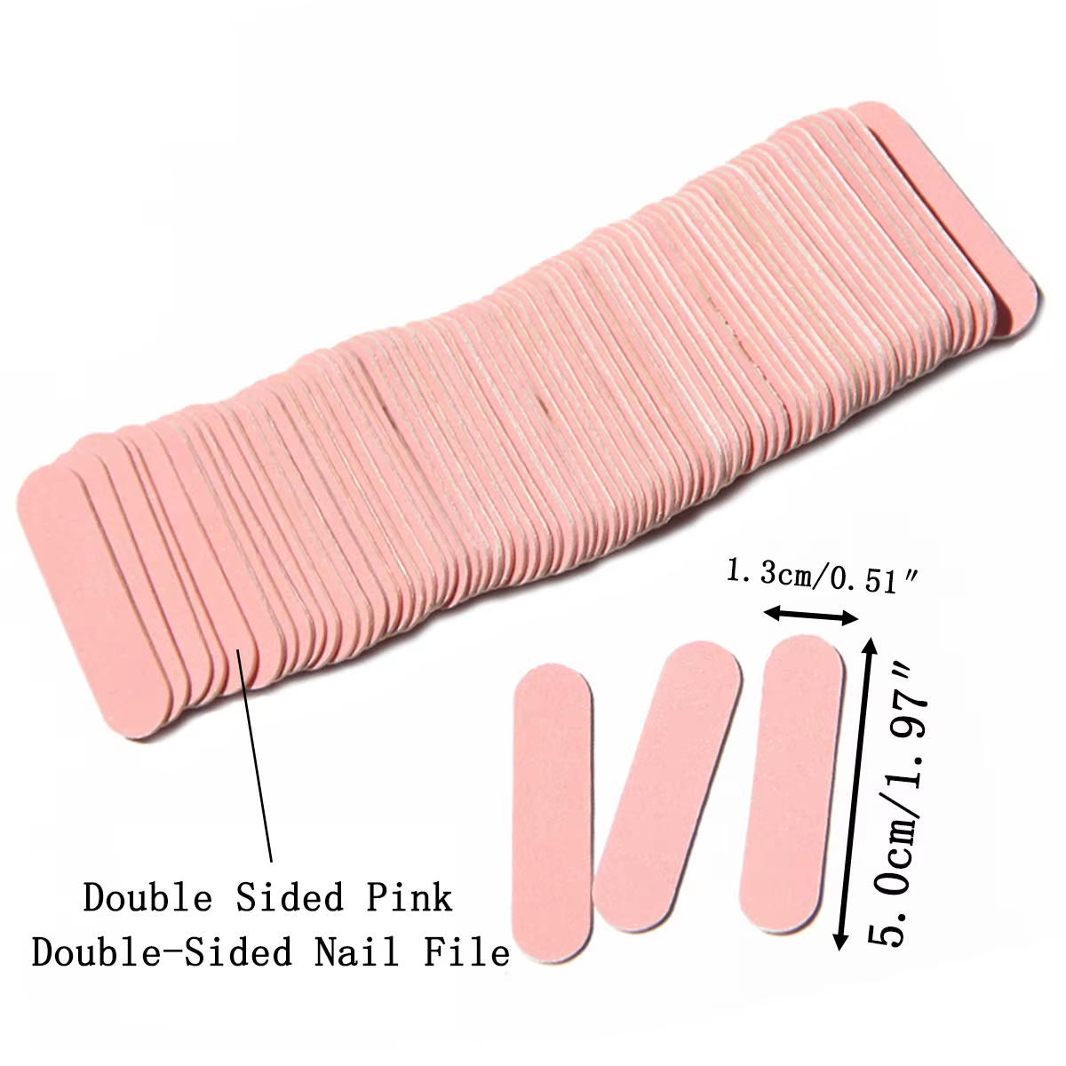 15 à 1000 pièces de limes à ongles roses double face en émeri pour manucure, pédicure, nail art, pol
