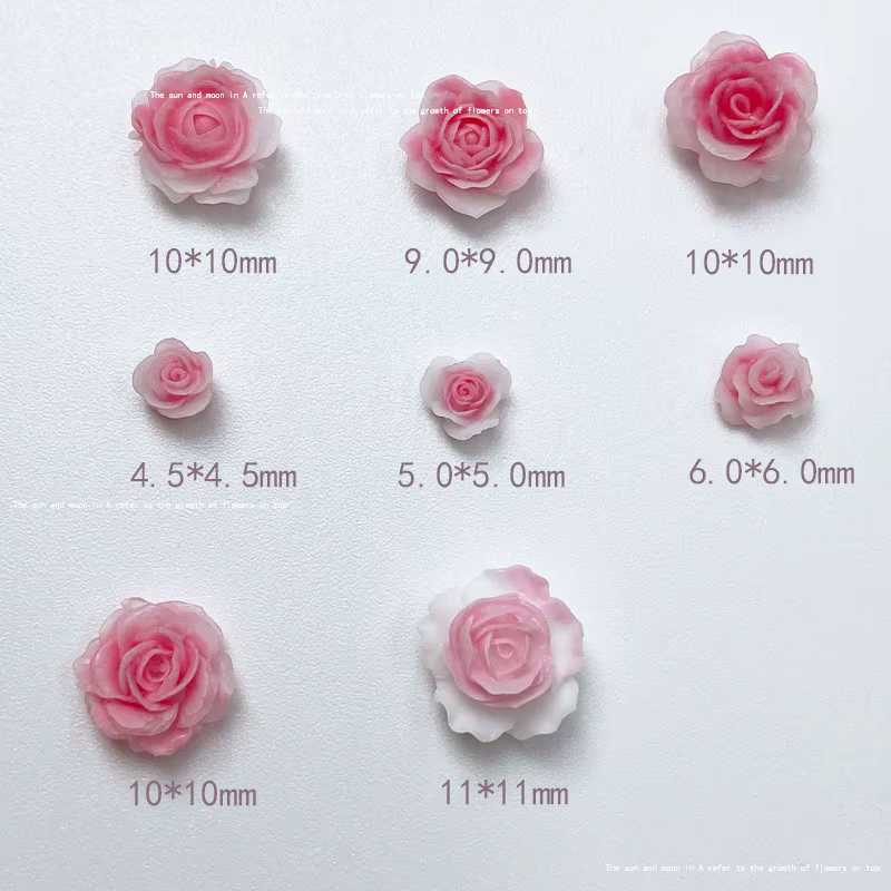 Breloques 3D Rose pour Nail Art, 50 pièces/20 pièces, résine camélia japonaise Kawaii, décorations e