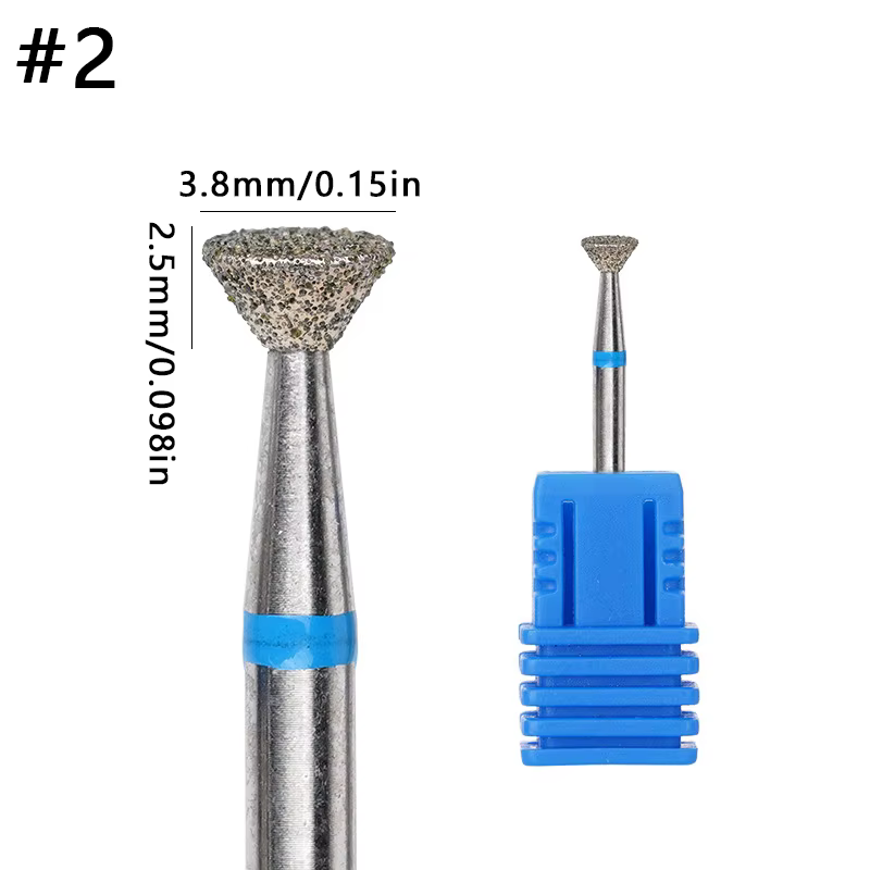 Tête de polissage pour Nail Art, disque de meulage, bavure, broyeur en T, diamant, foret électrique 