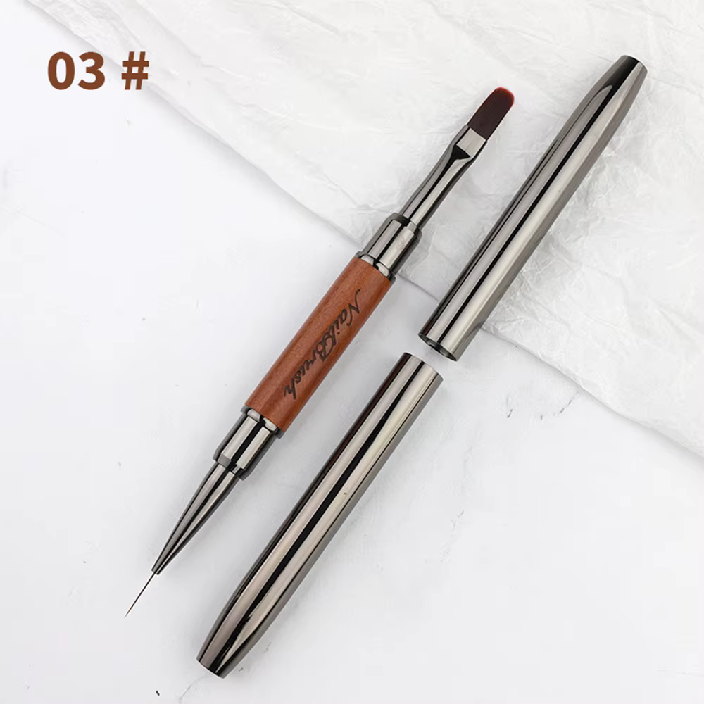 Stylo à ongles Double extrémité, brosse de colle, stylo de photothérapie, brosse de revêtement de Ge