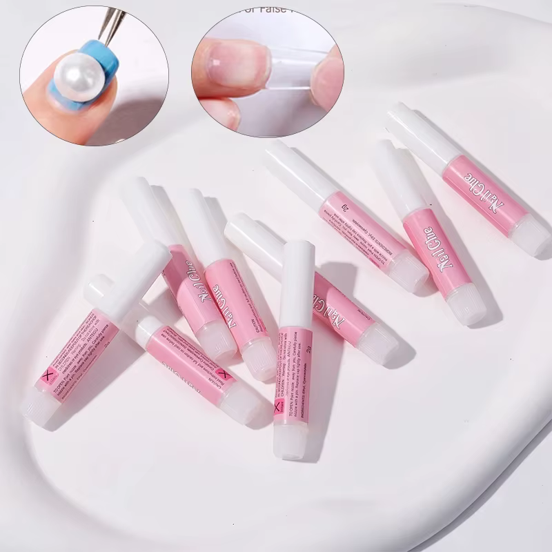 Ensemble de colle à ongles Super forte pour faux ongles, en acrylique, à pression, décoration artist