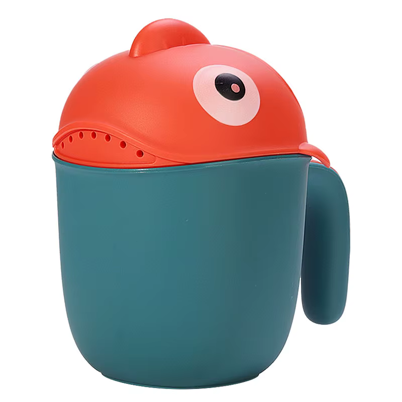 Bébé bain shampooing rinçage tasse bain douche pomme de lavage enfants bain bébé douche cuillères en
