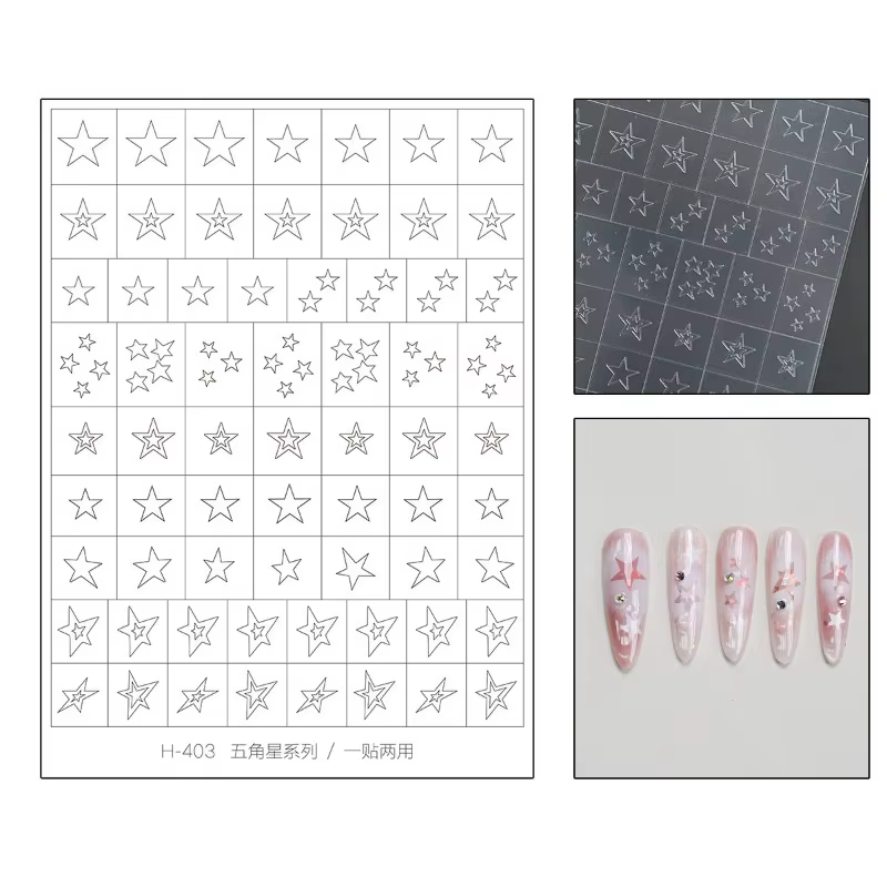 Pochoirs autocollants papillon ajourés pour Nail Art, 5 pièces, Design peint par pulvérisation, modè