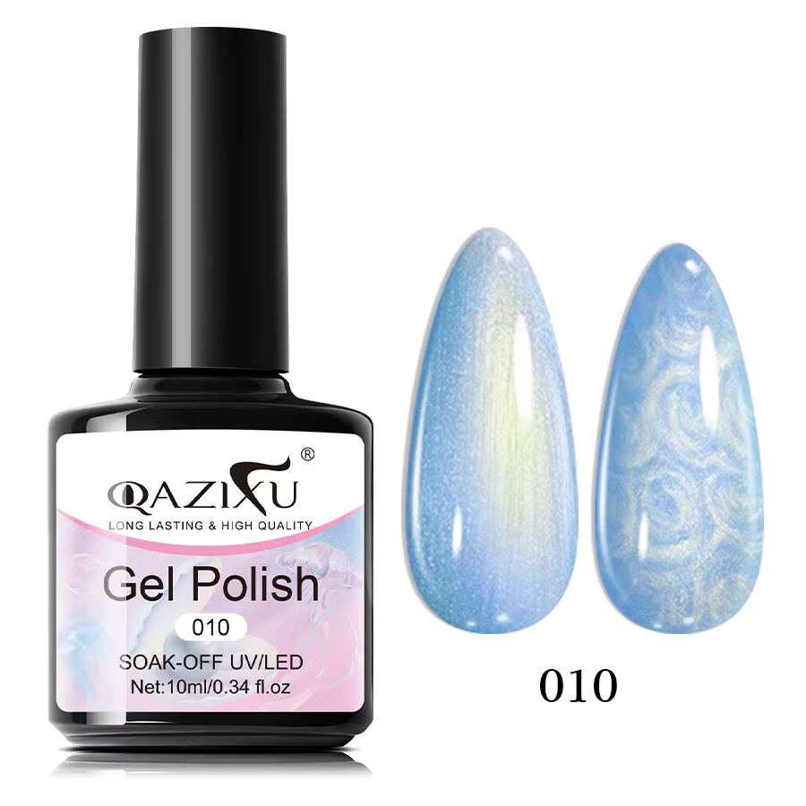 Lot de 1/6 vernis à ongles gel effet coquillage nacré, vernis semi-permanent UV LED à retirer par tr