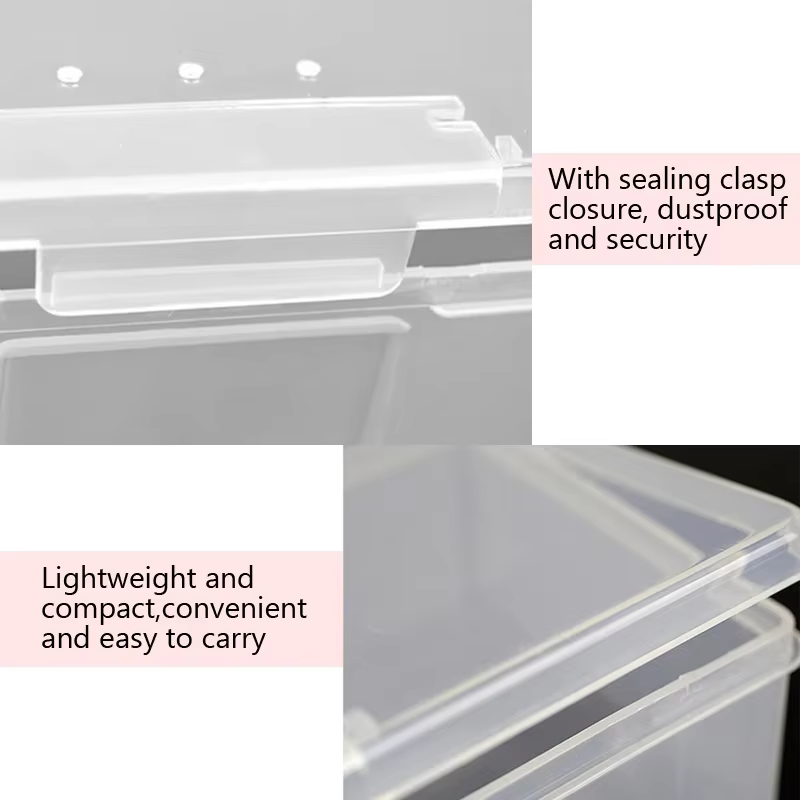 Conteneur de rangement pour Nail Art rose clair, boîte de rangement pour stylos à ongles, brosses et