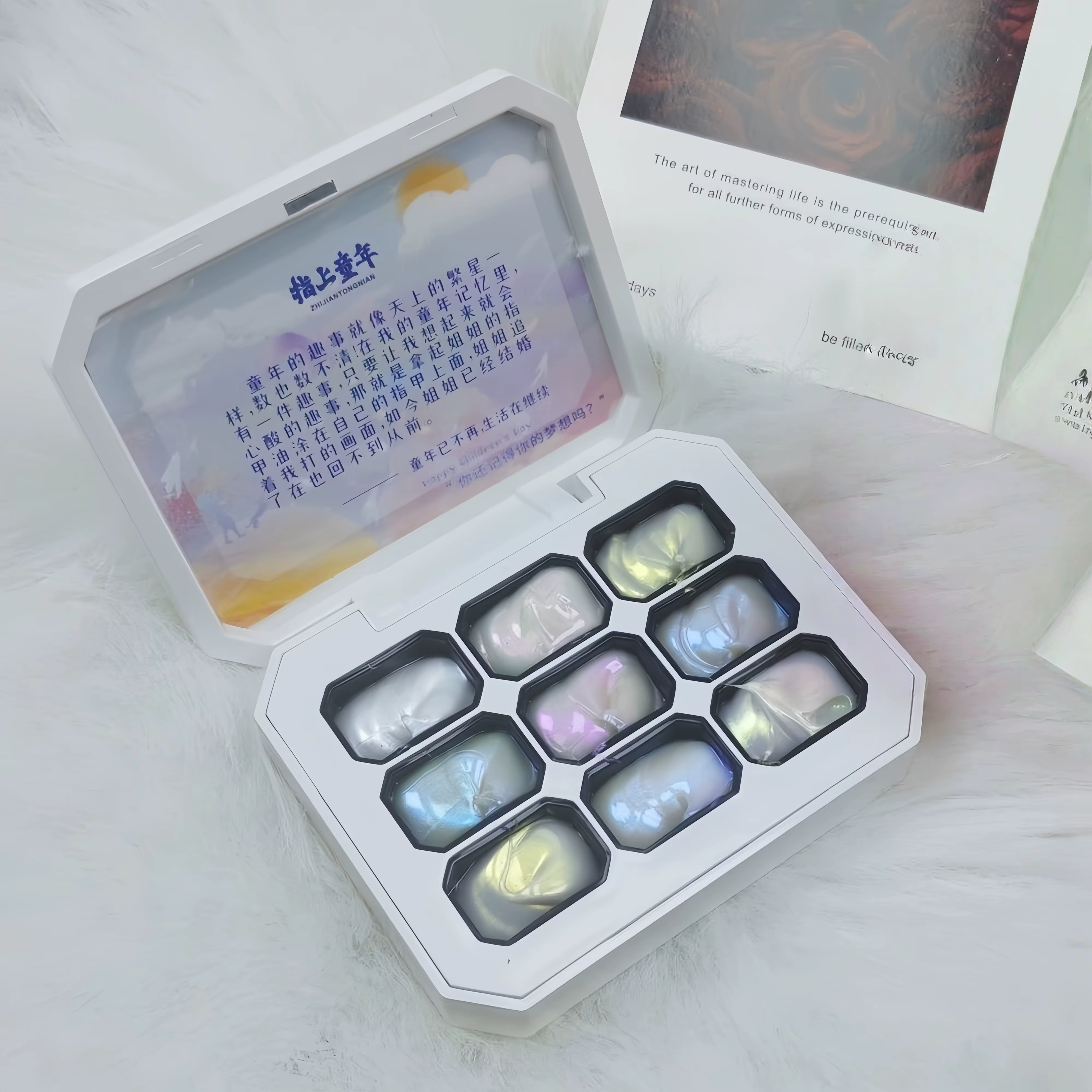 Nouveau gel à ongles solide populaire en 9 couleurs, gel à texture de rêve dégradée, gel de luminoth