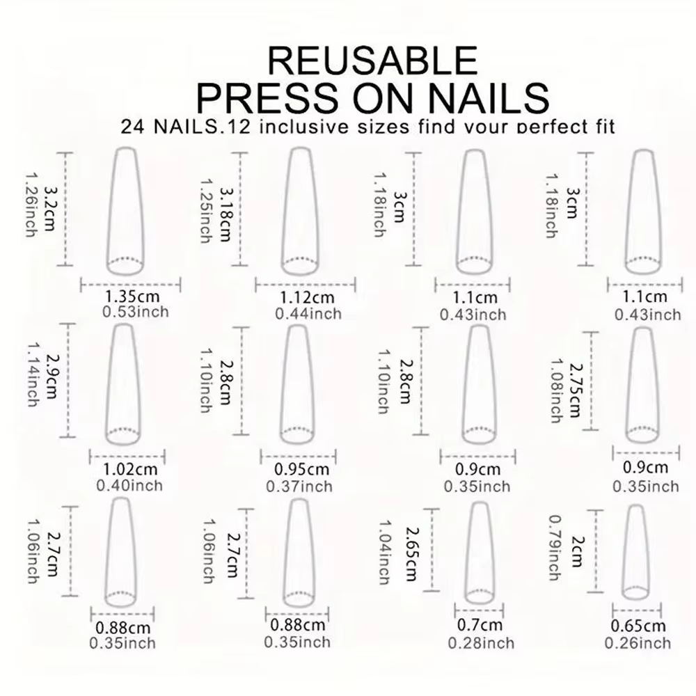 120 pièces cercueil Long noir ongles à pression couverture complète Ballet forme carrée faux ongles