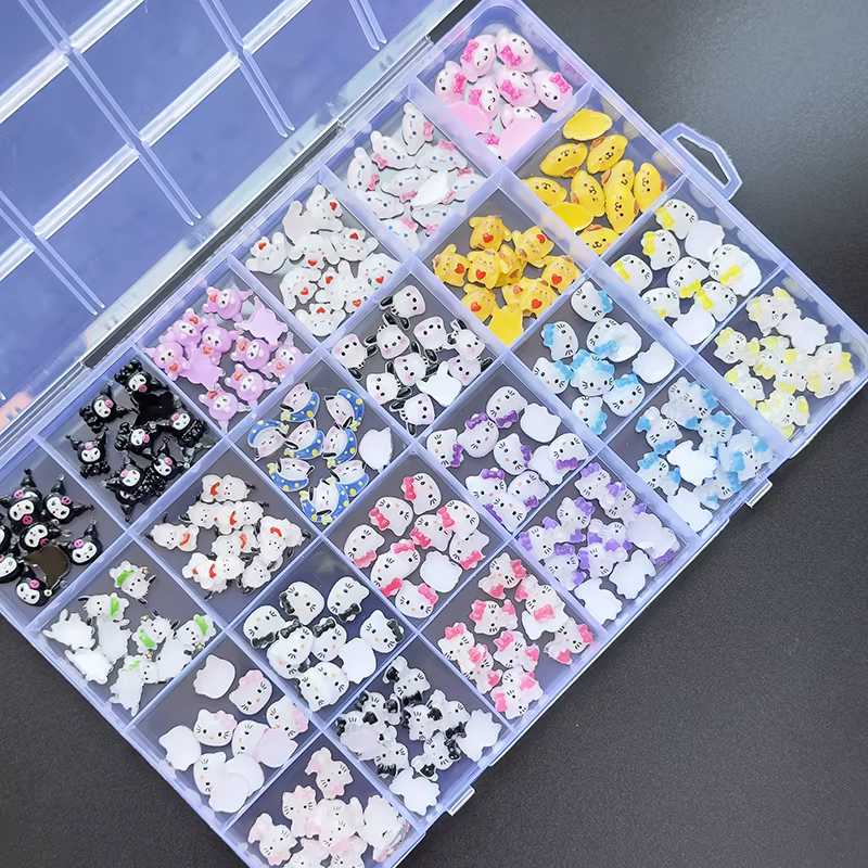 Sanrioed Hello Kitty bricolage Nail Art bijoux décor Kawaii Kuromi breloques pour manucure bricolage