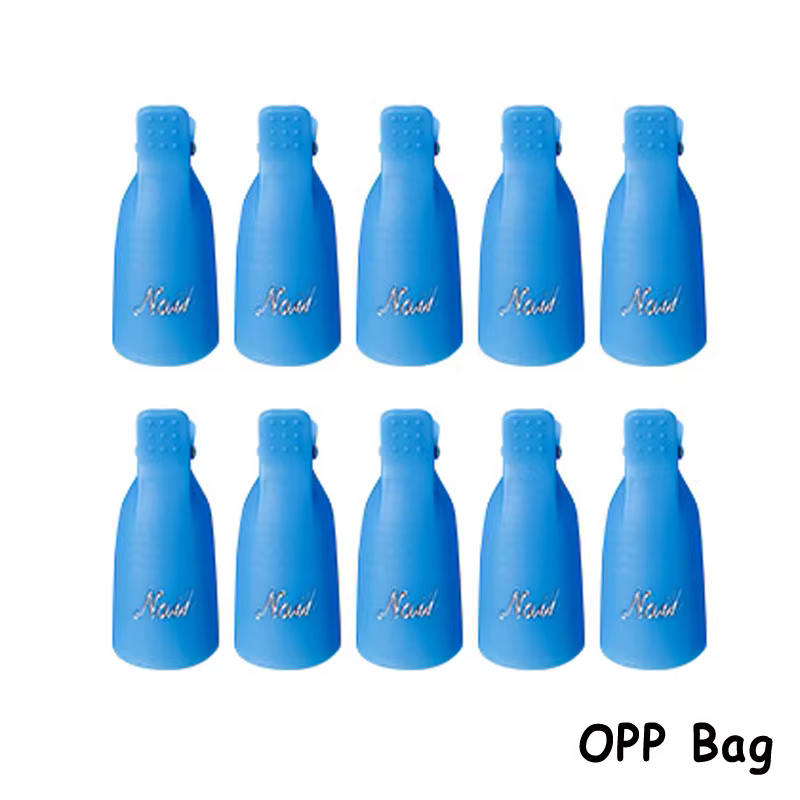 10 Pcs/sac Coloré Acrylique Nail Art Soak Off Cap Clips Ongles Nettoyage Manucure UV Gel Polish Soak