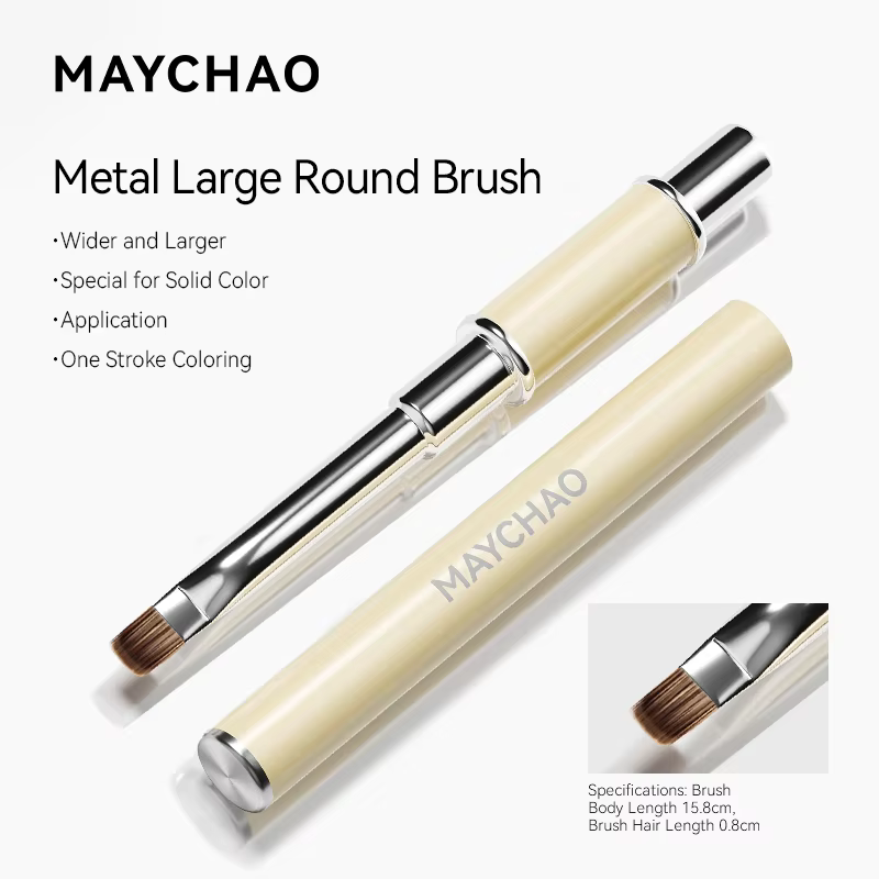 MAYCHAO Ensemble de pinceaux métalliques pour nail art, pinceaux pour détails, stylo à fil, stylo de