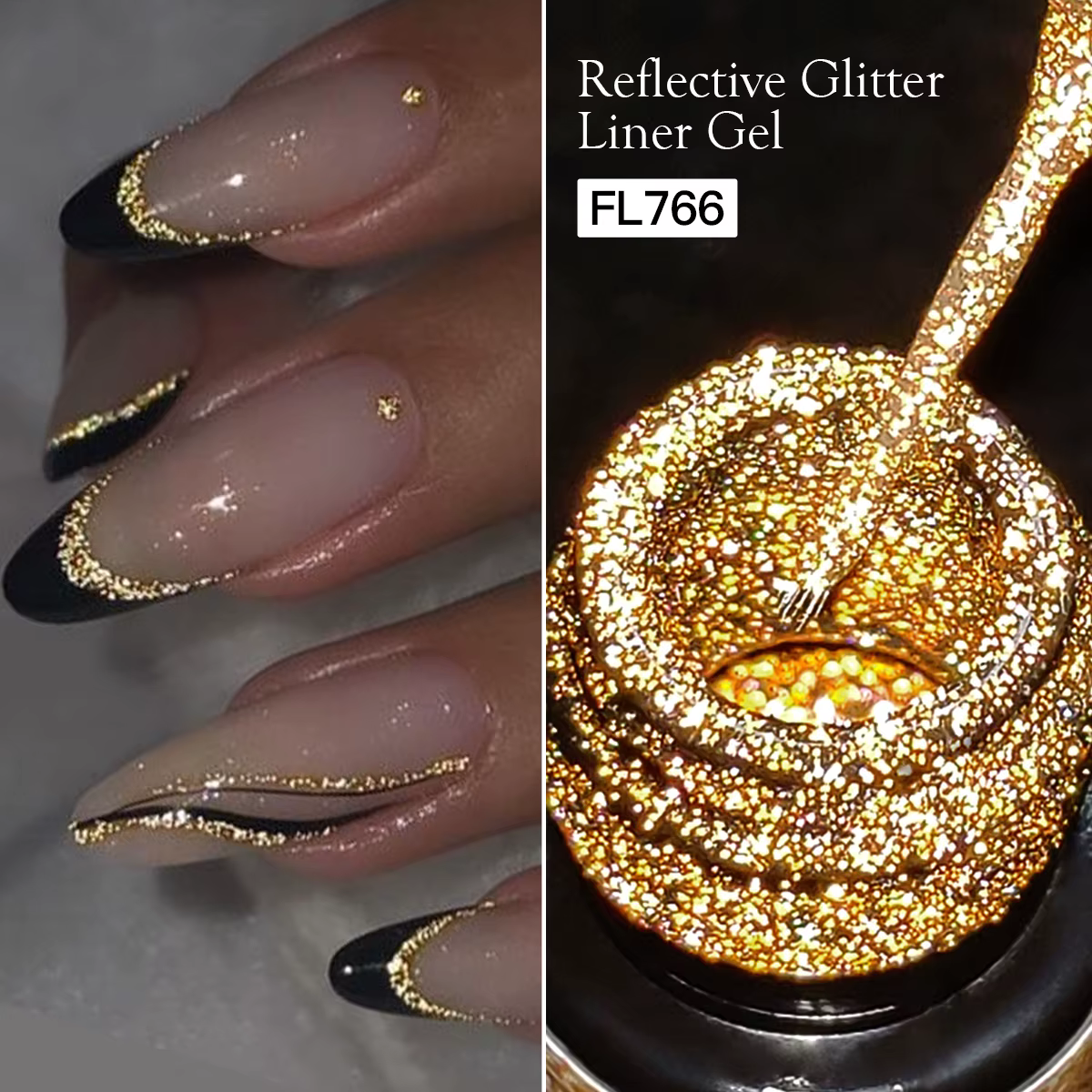 FOUR LILY – vernis à ongles réfléchissant à paillettes, 5ml, or, argent, rouge, scintillant, fournit