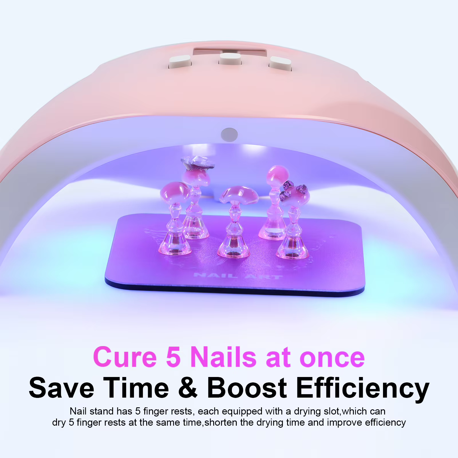 Support à ongles pour peinture des ongles, support à ongles en forme de cœur pour presse/affichage e