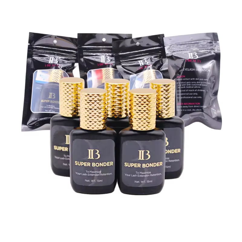 Agent de fixation IB SUPER BONDER, liquide Transparent pour Extensions de cils, colle, aide à l'adhé