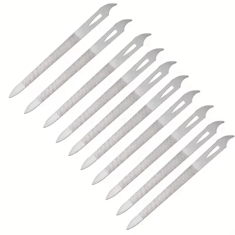 Ensemble de 10 limes à ongles, adaptées au polissage des ongles, au nail art et aux soins des pieds,