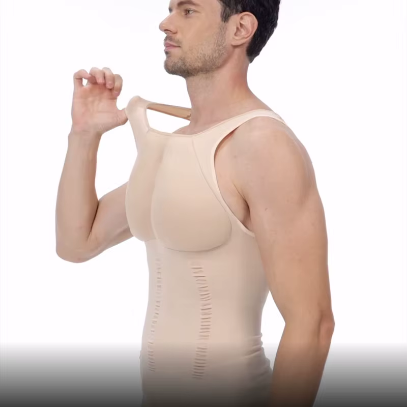 Vêtements musculaires en éponge pour hommes, débardeur de fausse poitrine, Simulation Invisible, sou