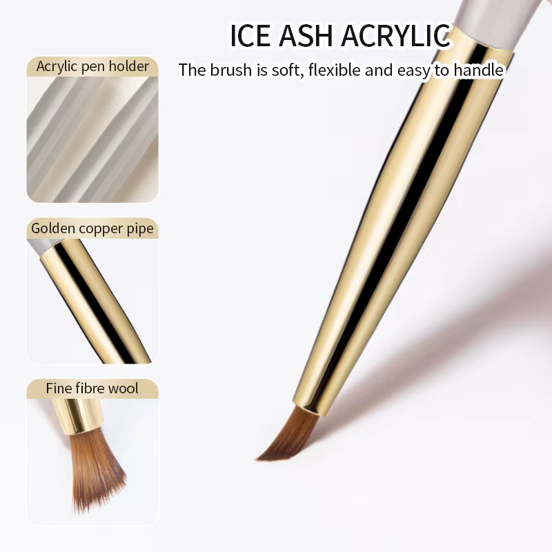 Pinceau de peinture triangulaire pour ongles, 1 pièce, pinceaux pour Nail Art, lignes françaises, ra