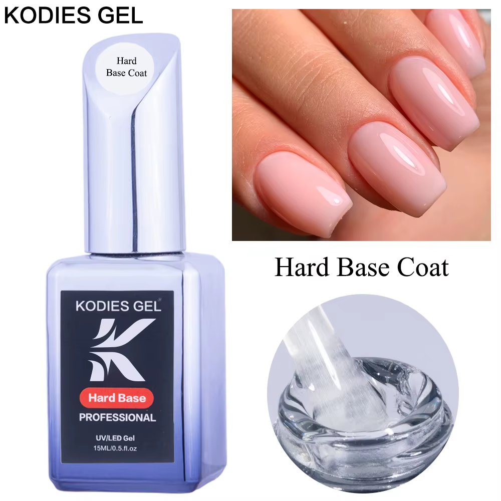 KODIES GEL-Verhéritage à ongles gel UV, couche de base dure, longue durée, bancs sains, renforcer le