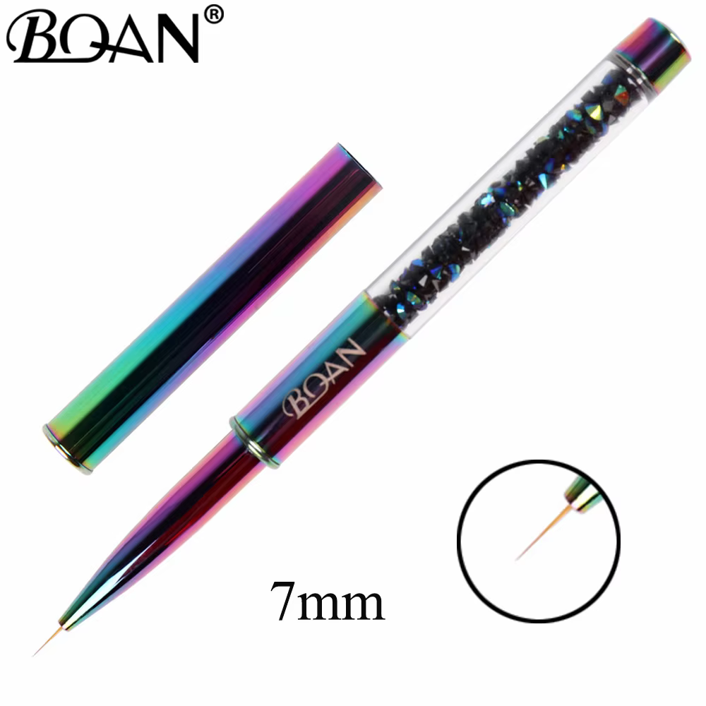 BQAN Pinceau à ongles Rainbow Liner, Pinceau de précision pour Nail Art, Pinceaux de peinture pour l