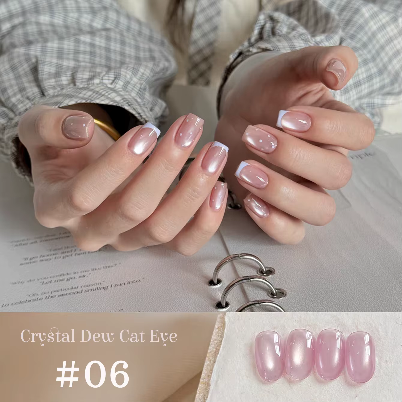 1-12pcs SHAKA Vernis à ongles en gel transparent couleur rose œil de chat Tanhua Automne 2026 Nouvea