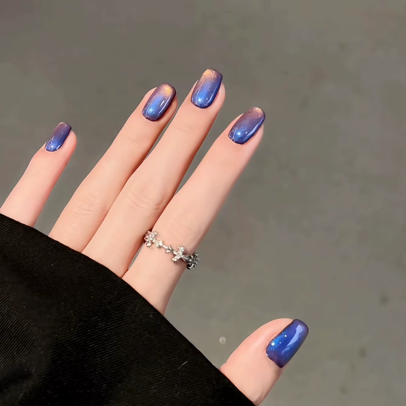 Vernis à ongles gel effet œil de chat MIANEL Orion Nebula, scintillant, cristal, bleu, violet, or, c