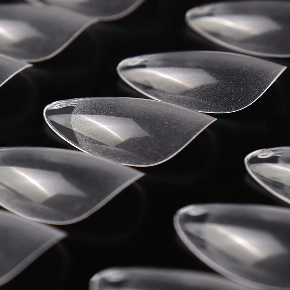Pointes d'ongles courtes en amande pour gel souple, pré-façonnées, pointes d'ongles en acrylique, de