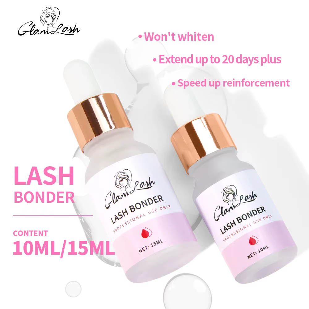 GLAMLASH 10 ml/15 ml cils Super Bonder pour Extension de cils Bonder étiquette privée greffage colle