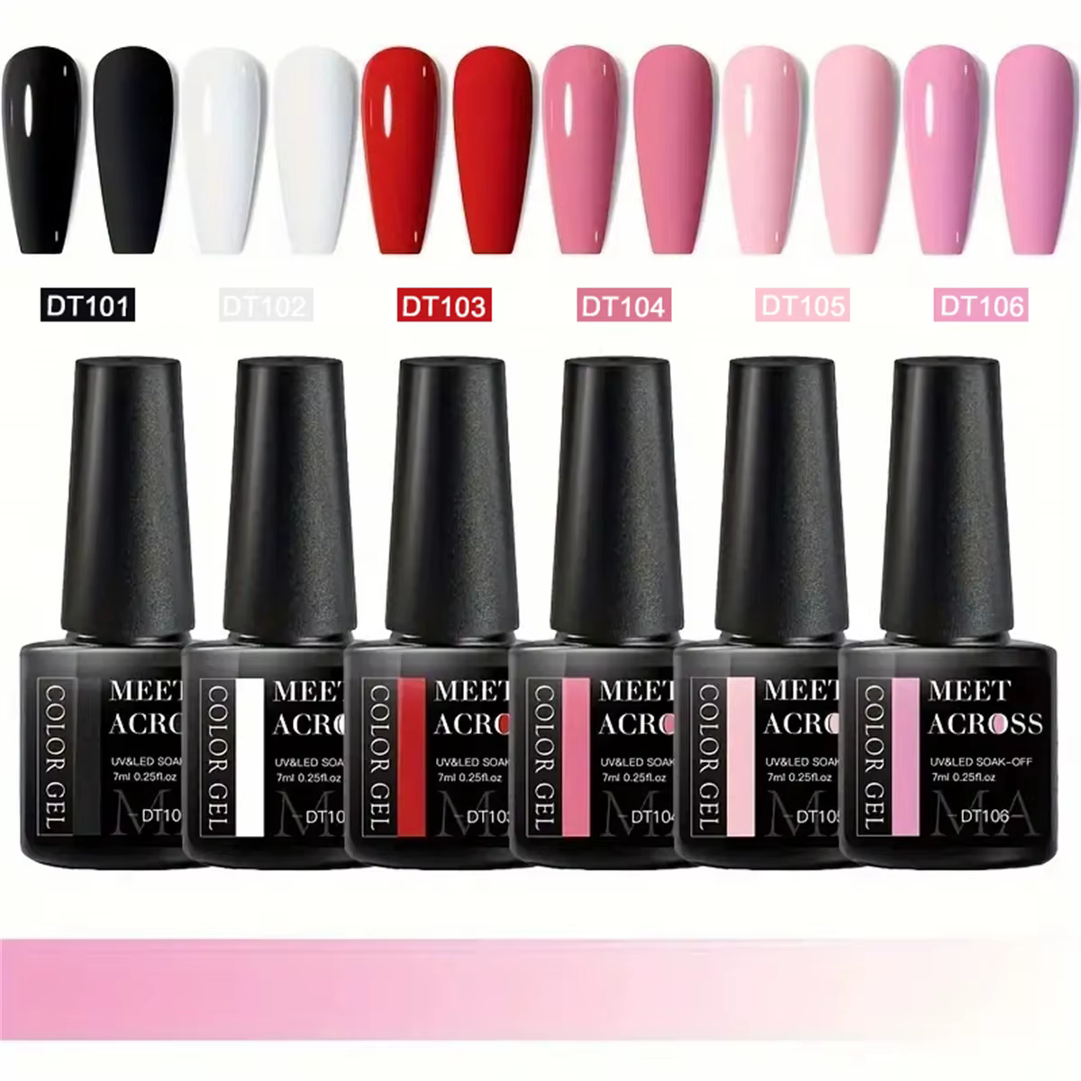 6 pièces Gel vernis à ongles ensemble HEMA gratuit 7ml Semi Permanent tremper UV Gel vernis Nail Art