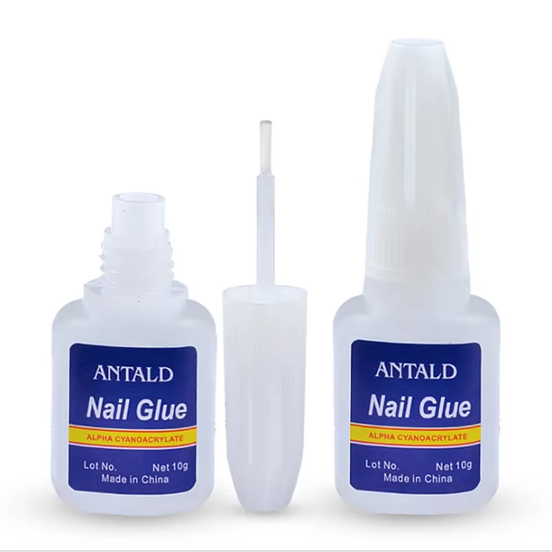 Colle à ongles à séchage rapide, 10g, pour faux ongles, décoration acrylique à paillettes avec bross