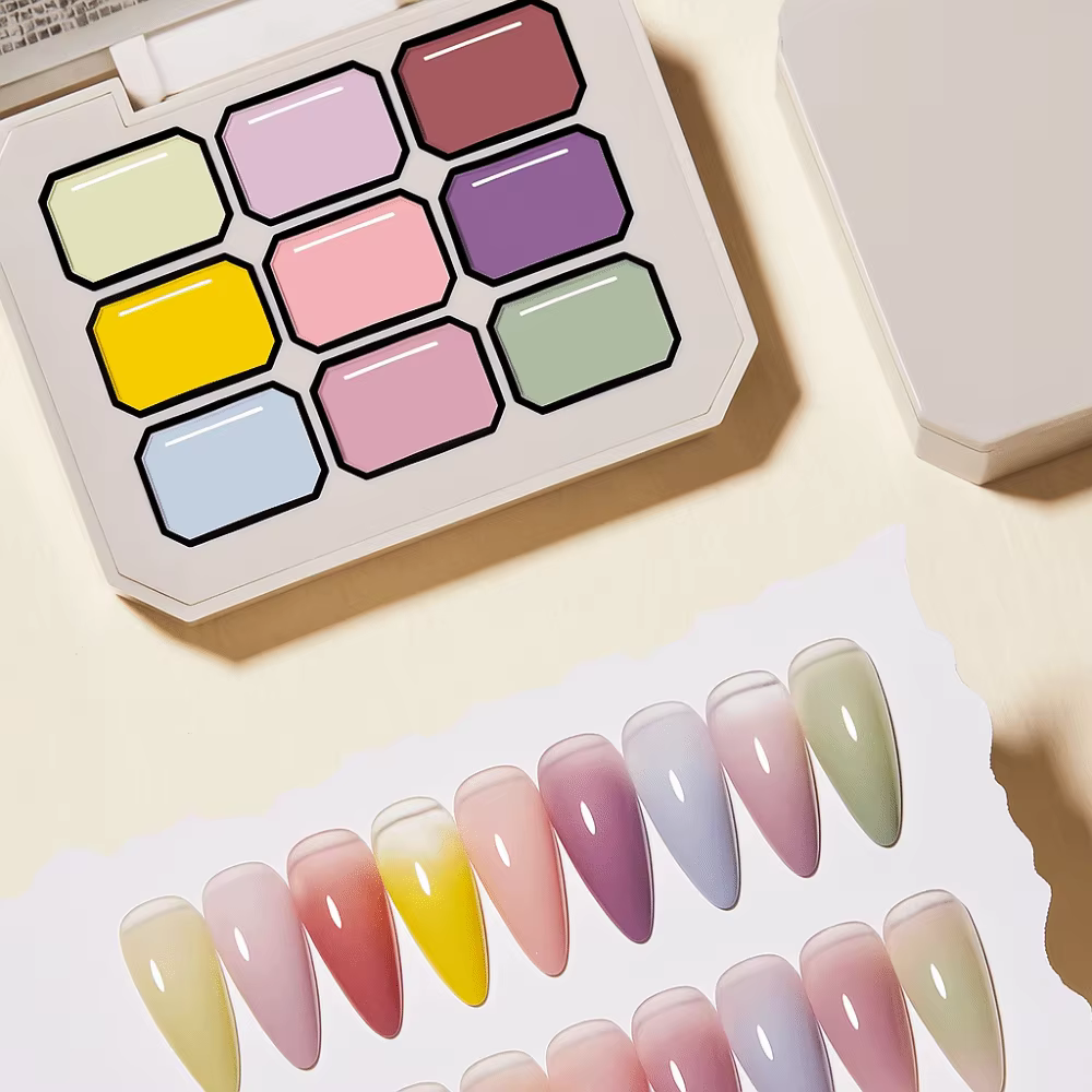 Coloré Mini 4IN1 Pat Ombre Gel vernis à ongles 9 couleurs solide facile dégradé peinture Gel vernis 