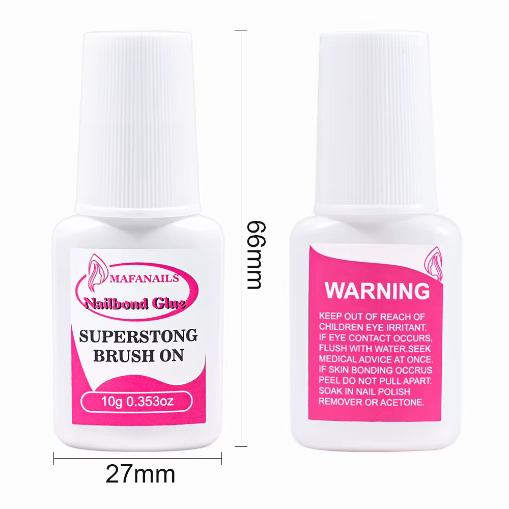 Colle à ongles pour pointes d'ongles, 10g, presse la plus forte (2/3/7/8/10ml), brosse à ongles sur 