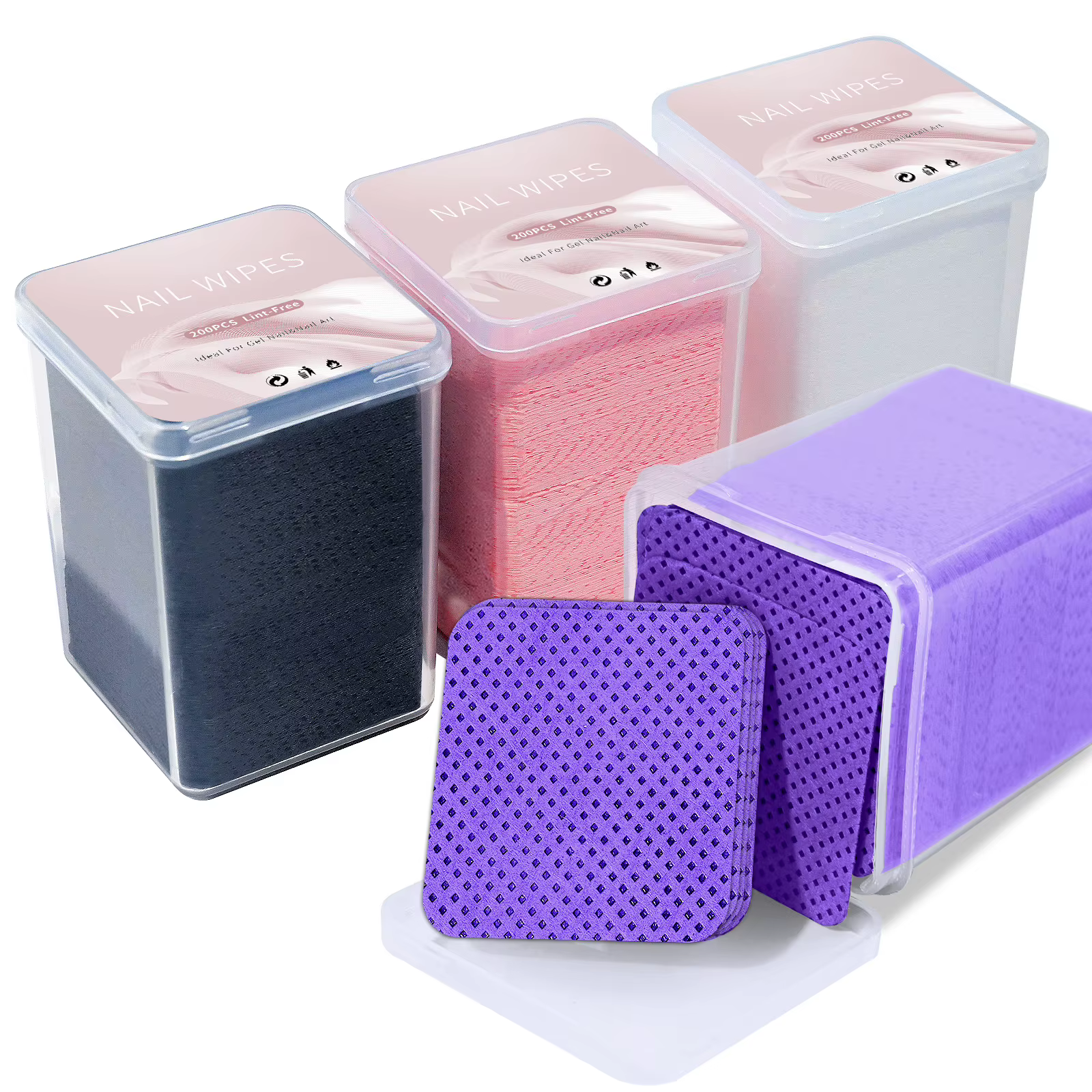 Dissolvant de vernis à ongles non pelucheux, lingettes en coton, dissolvant de pointes de Gel UV, ta