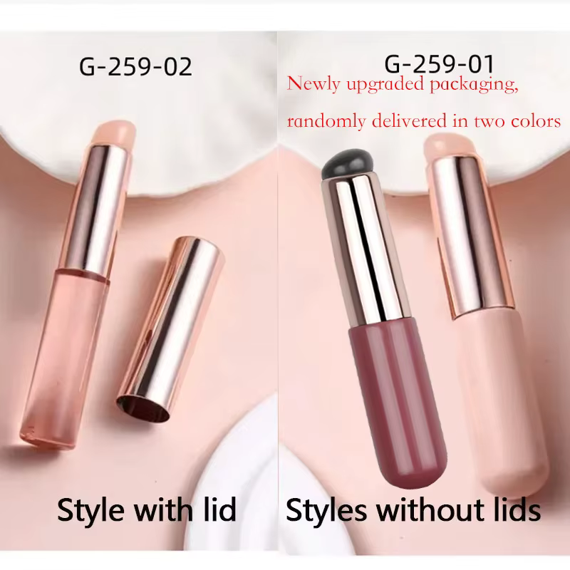 Pinceau en silicone pour nail art, réutilisable, pour l'application de poudre miroir et de pigments,