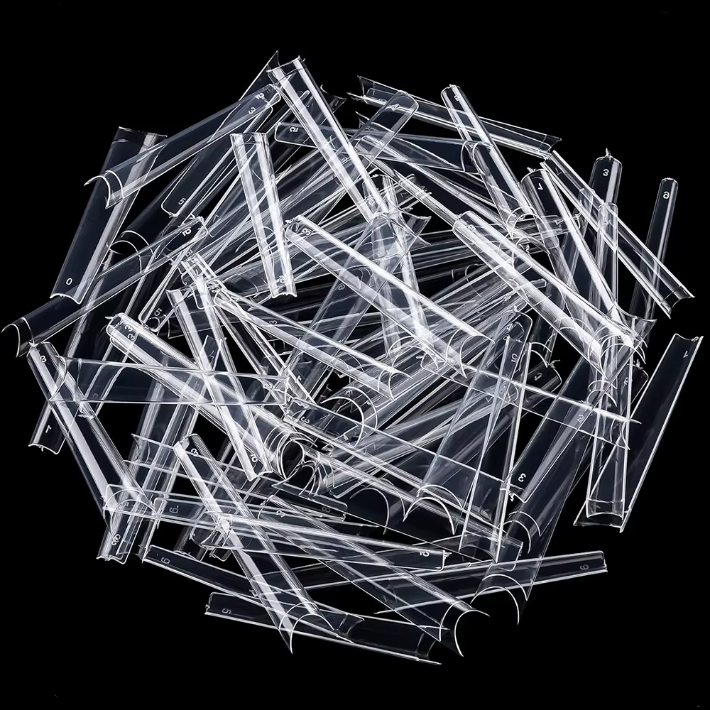 Embouts de cercueil longs et transparents, 120 pièces, pour Salons d'ongles en acrylique et Nail Art