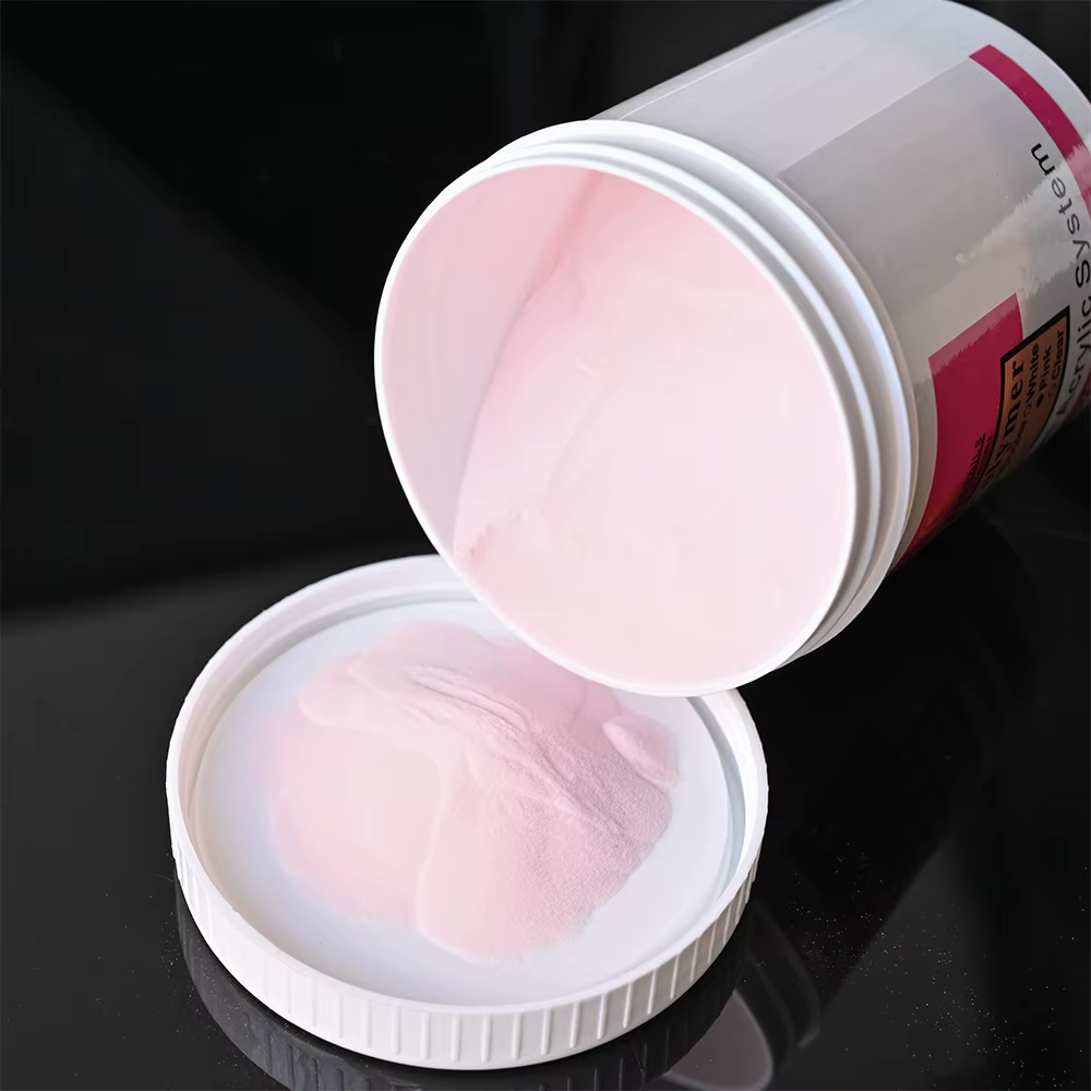 1 bouteille de poudre acrylique pour ongles, rose clair, blanc, sculpture sur polymère de cristal, E
