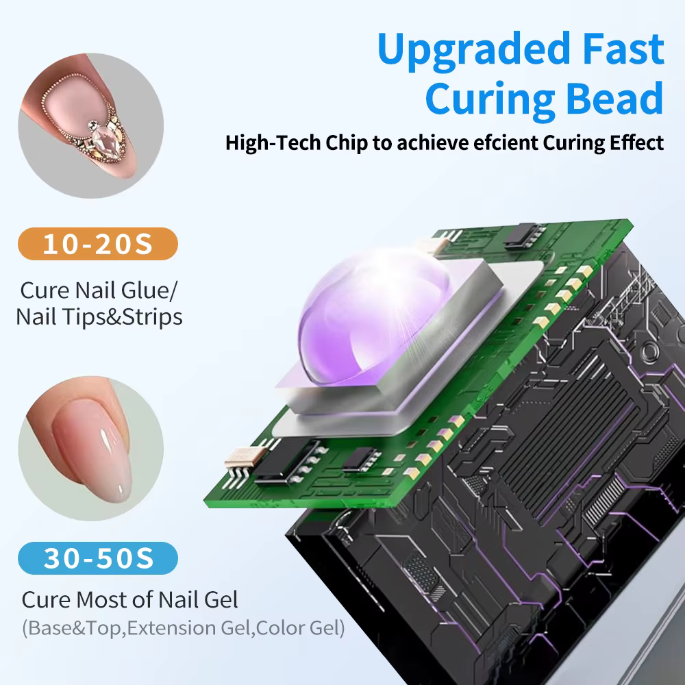 Sèche-ongles UV LED chronométré, lampe tactile, lampe de poche Rechargeable, lumière UV, séchage des