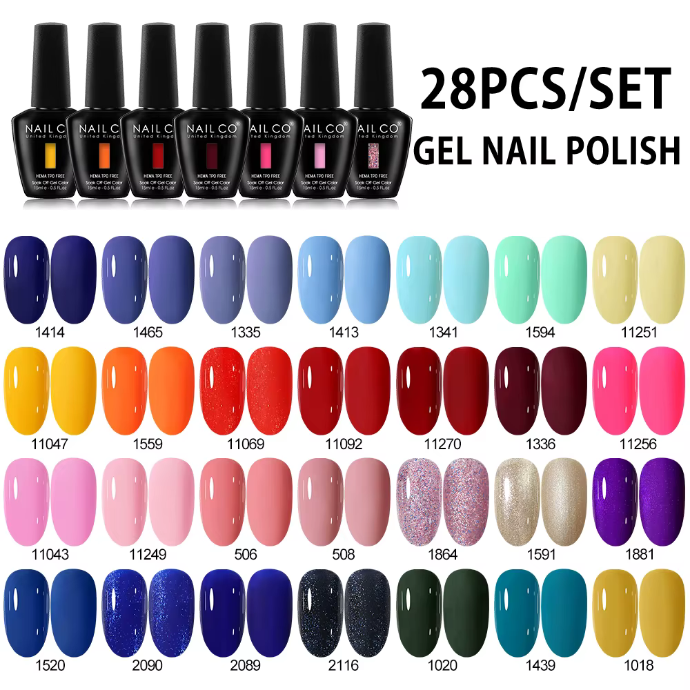 NAILCO – Kit de vernis à ongles en gel hybride semi-permanent, 30 pièces/ensemble, 15 ml, couleur ma