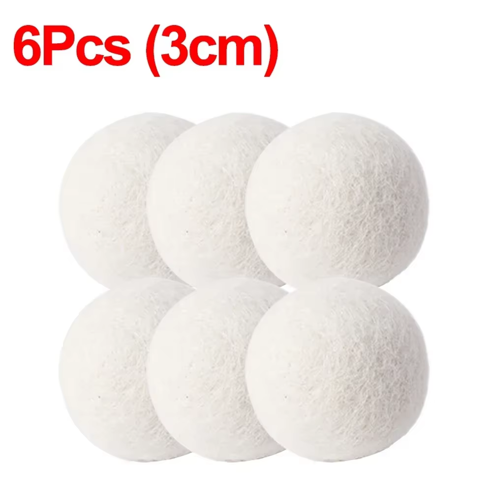 Boules de sèche-linge en laine, boules de séchage de linge, adoucisseur de linge, accessoires réutil