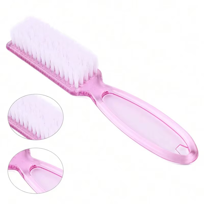 Brosse de nettoyage pour ongles, 2 pièces, élimine la poussière, poudre, nettoyant en plastique pour