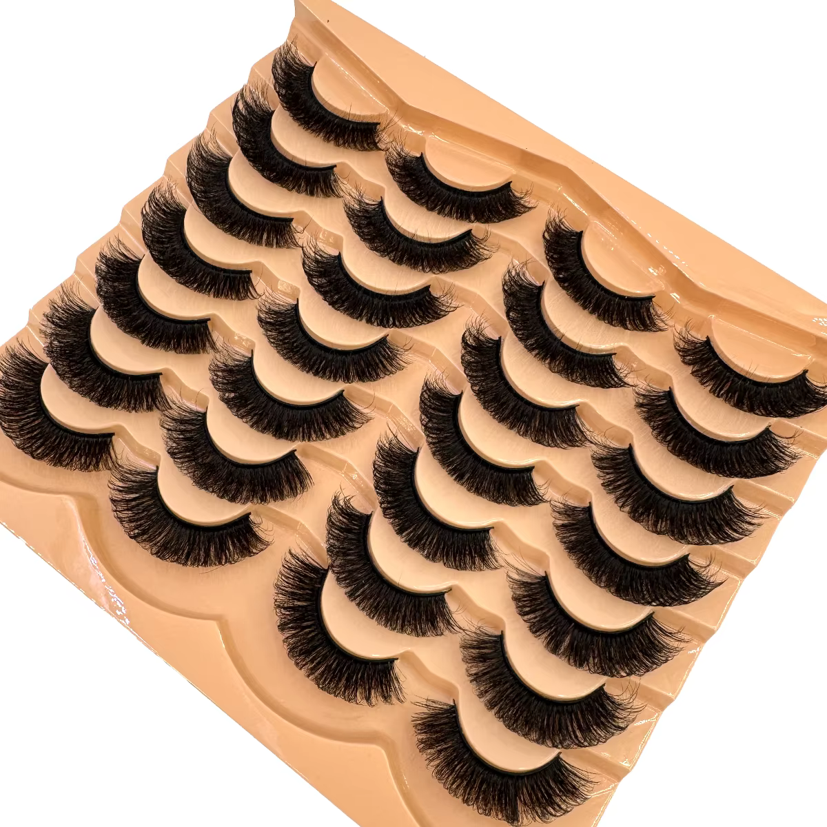 HBZGTLAD nouveau 14 paires Faux cils en vison moelleux Faux cils Volume épais dramatique oeil de cha