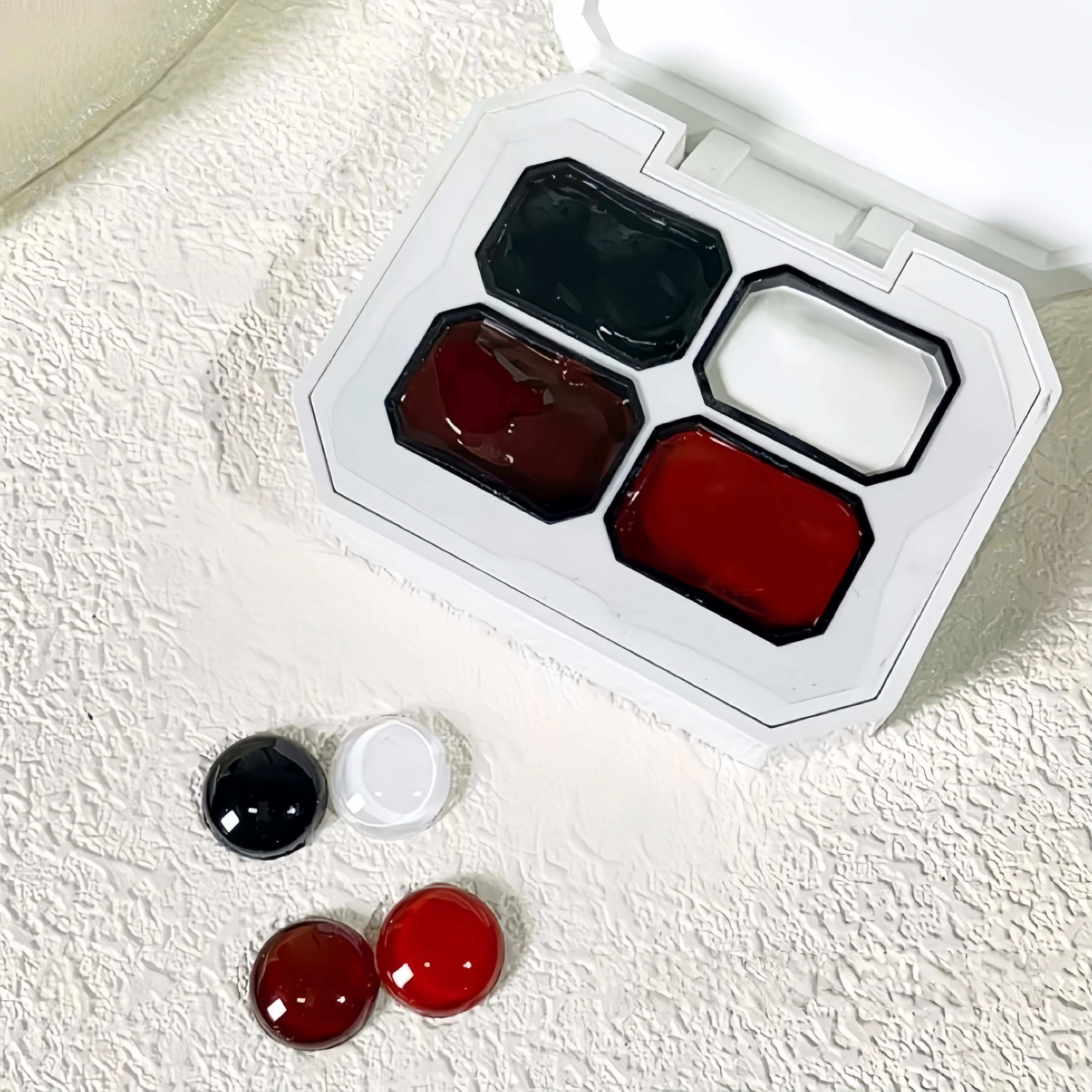 Gel de peinture pour ongles 4 couleurs (noir, blanc, rouge), séchage LED, gel populaire à haute satu