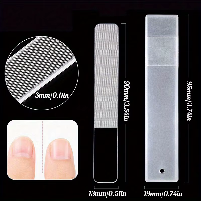 Limes à ongles en verre Nano, polissage professionnel, outil d'art de manucure, lavable, rend les on