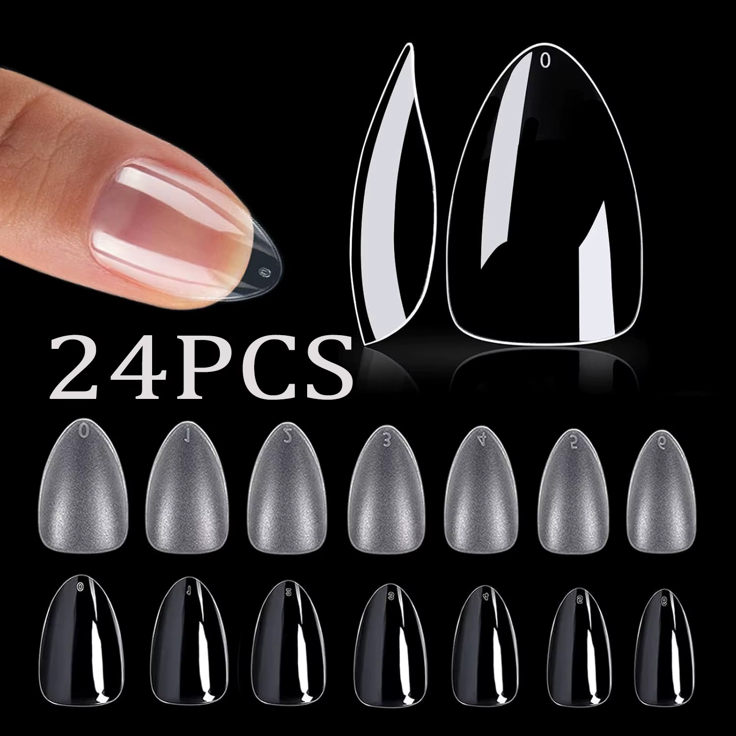 20 pièces pointes d'ongles de canard demi-couverture pieds de canard pointes d'ongles évasées pour o