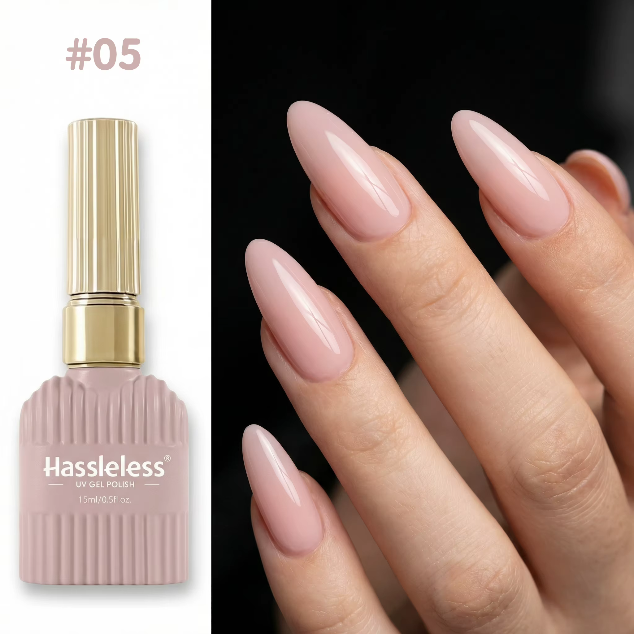 Vernis à ongles en gel UV transparent rose nude 15 ml, vernis semi-permanent, fournitures pour ongle