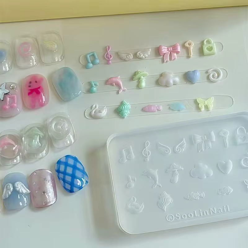 Dessin animé Nail Art moule Note de musique dauphin Nail Art bijoux Nail Art modèles