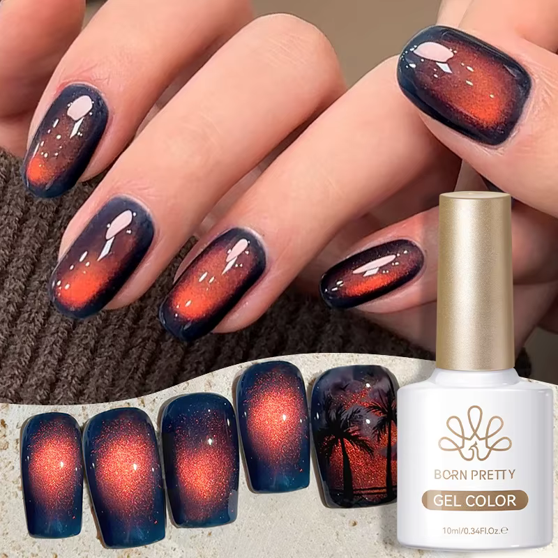 BORN PRETTY 10ml Blazing Sky couleur chat Gel magnétique vernis à ongles Semi Permanent tremper Gel